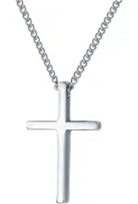 Dainty Cross Charm Necklace Sterling Silver- N0182-S