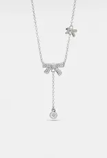 Dainty Bow Tie Bowknot Necklace Sterling Silver- N0517-S