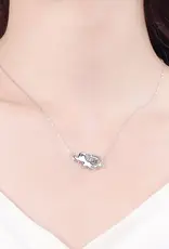 Elephant Dancing Moissanite Necklace Sterling Silver- N0452