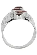 Garnet Bohemian Ring - Sterling Silver - Size 10- IR40915-10