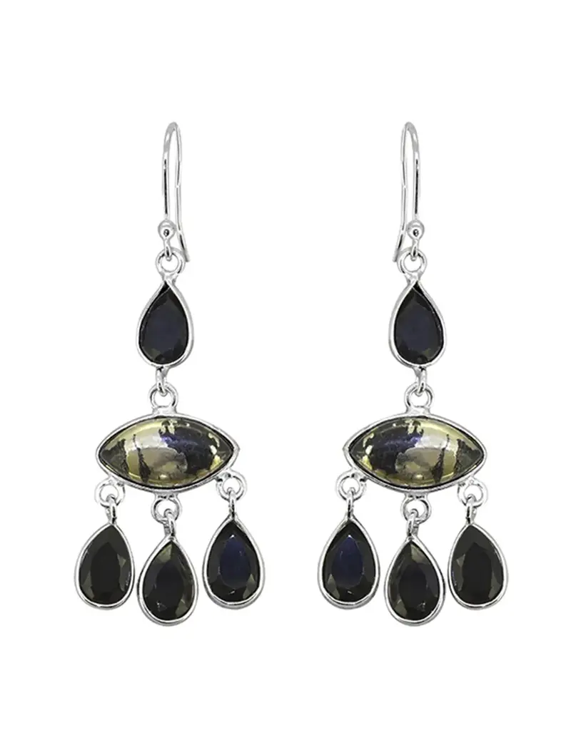 Golden Apache Earrings- Sterling Silver- IE24485