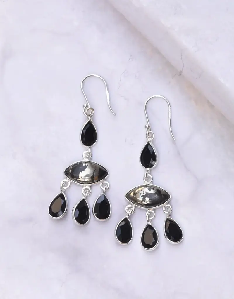Golden Apache Earrings- Sterling Silver- IE24485