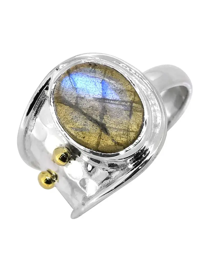 Labradorite Artisan Ring- Sterling Silver