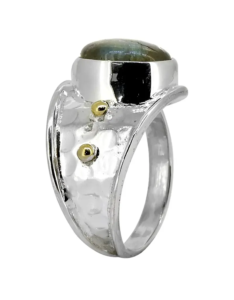 Labradorite Artisan Ring- Sterling Silver