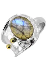 Labradorite Artisan Ring- Sterling Silver