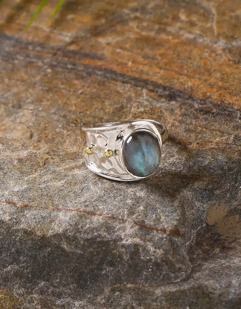 Labradorite Artisan Ring- Sterling Silver