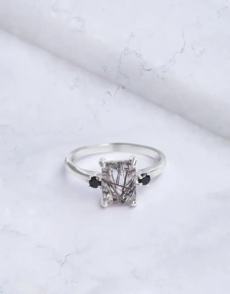 Rutile Quartz Bohemian Ring