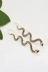 Brass Snake Statement Earring- BE176