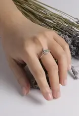 Floating Moonstone Ring- Sterling Silver