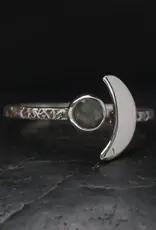 Labradorite Crescent Ring- Sterling Silver