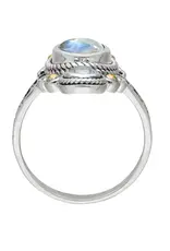 Rainbow Moonstone Sterling Silver Ring