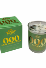 Angel Number Candle New Beginnings 000, Amazonite- 6944NB