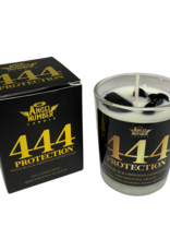 Angel Number Candle Protection 444, Black Obsidian