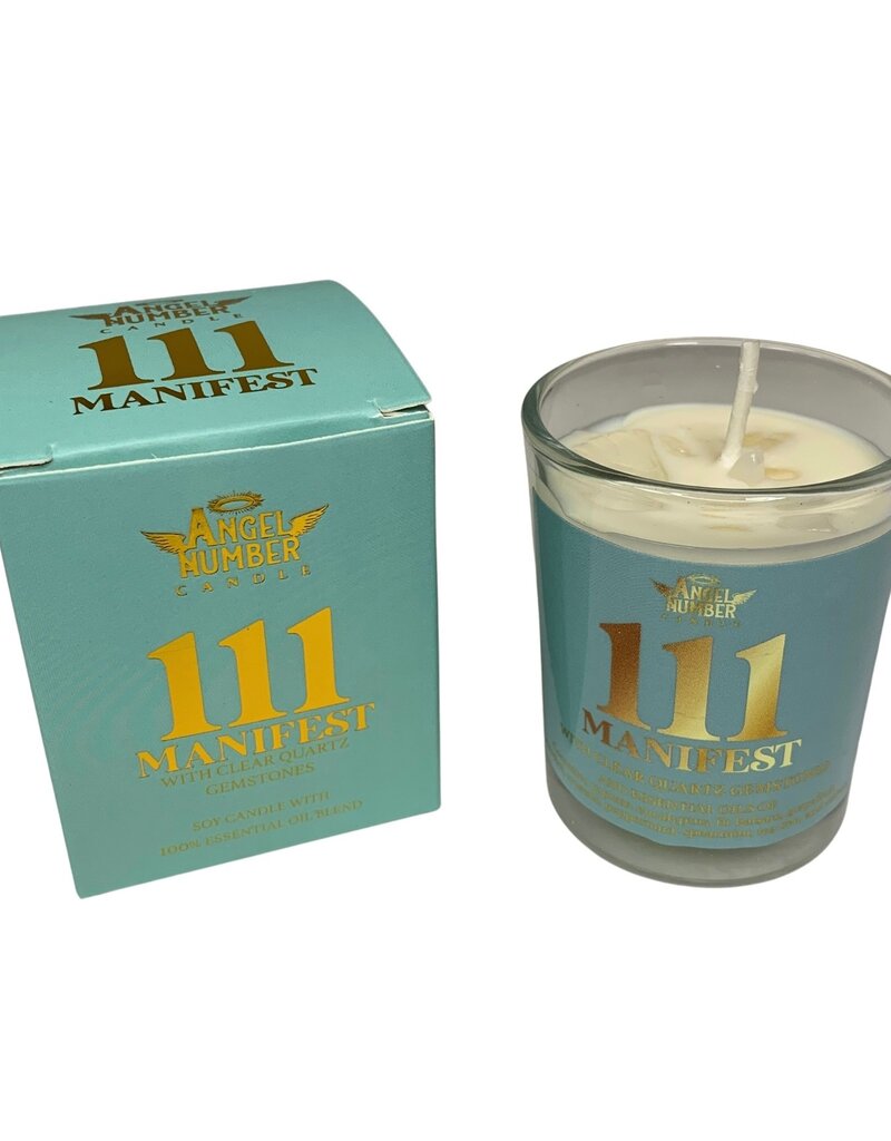 Angel Number Candle Manifestation 111 with Clear Quartz