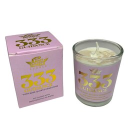 Angel Number Candle Guidance 333 with Rose Quartz