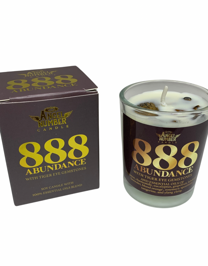 Angel Number Candle Abundance 888, Tiger Eye- 6944AB