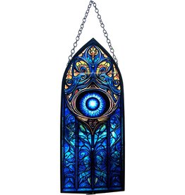 Evil Eye Glass Suncatcher Cathedral- 8 inch