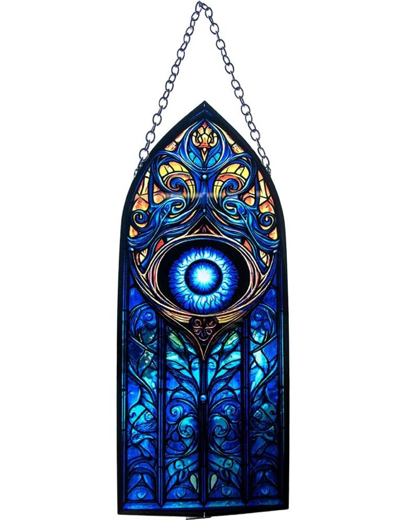 Evil Eye Glass Suncatcher Cathedral- 8 inch
