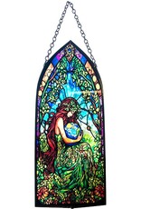 Earth Goddess Glass Suncatcher Cathedral- 8 inch