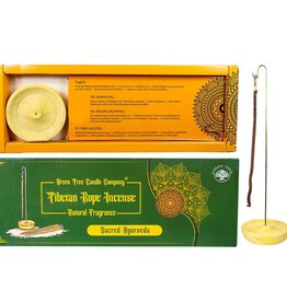 Tibetan Rope Incense w/ Holder - Sacred Ayurveda