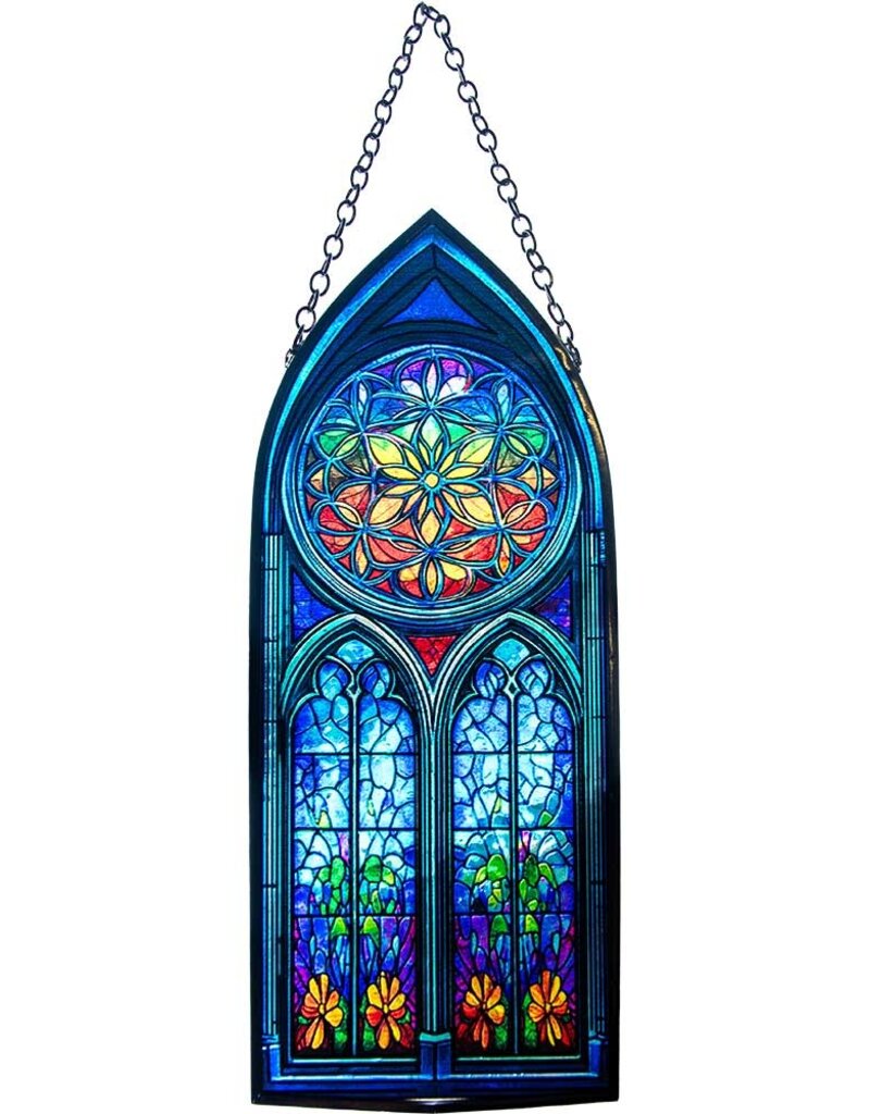Flower of Life Glass Suncatcher Cathedral- 8 inch