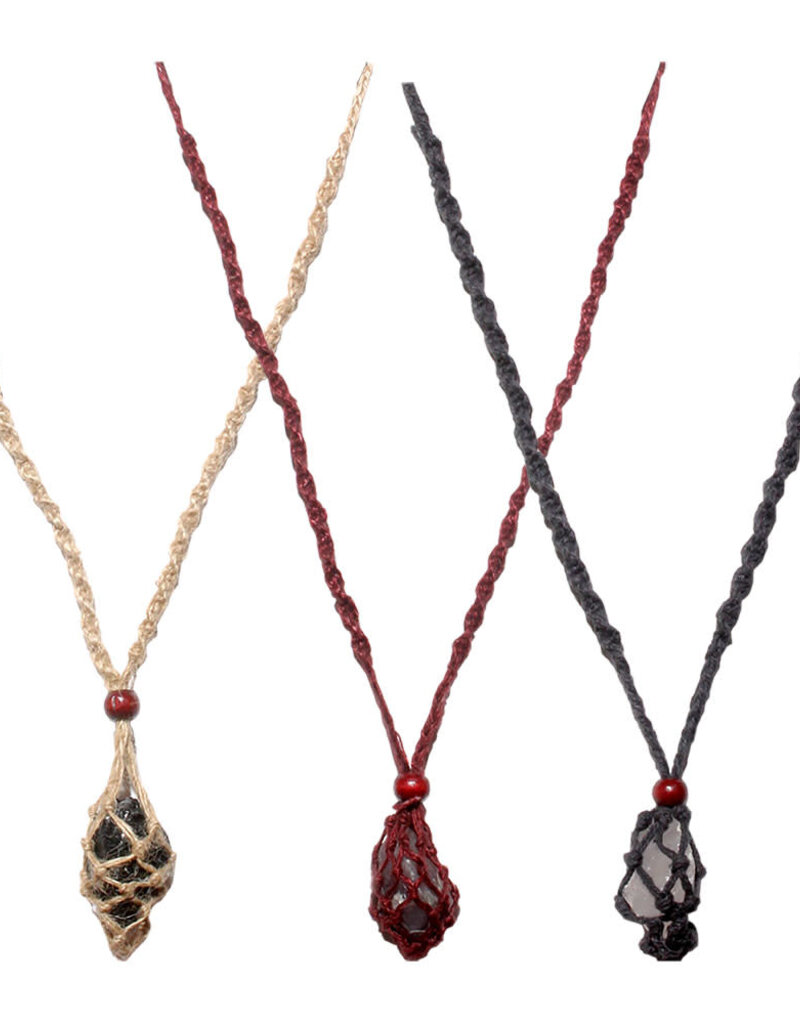 Hemp Necklace for Tumbled Stones