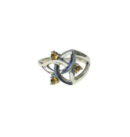 Citrine Eternal Knot Ring- Size 7- R9737