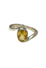 Citrine Solitare Bypass Shank Ring