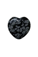 Snowflake Obsidian Heart