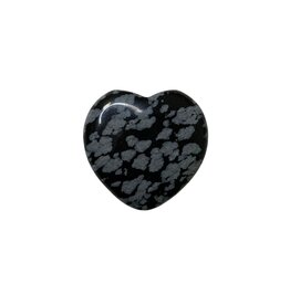 Snowflake Obsidian Heart