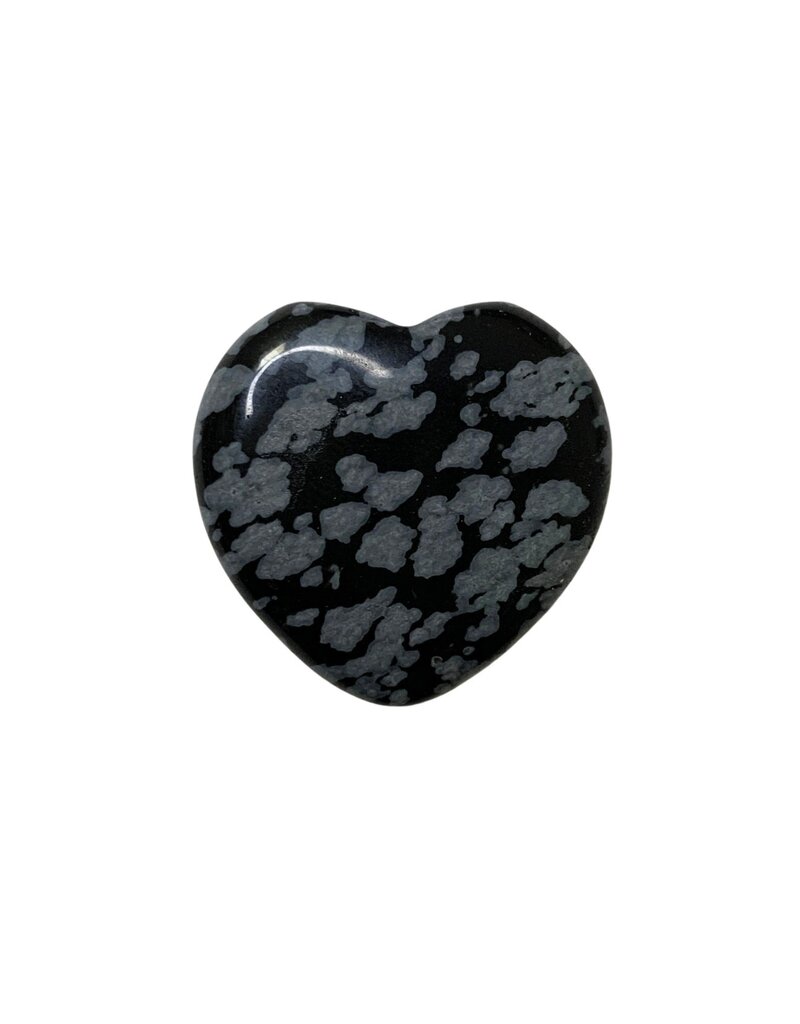 Snowflake Obsidian Heart