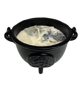 New Beginning Candle Cauldron, Clear Quartz, 4.5 inch- 6951NB