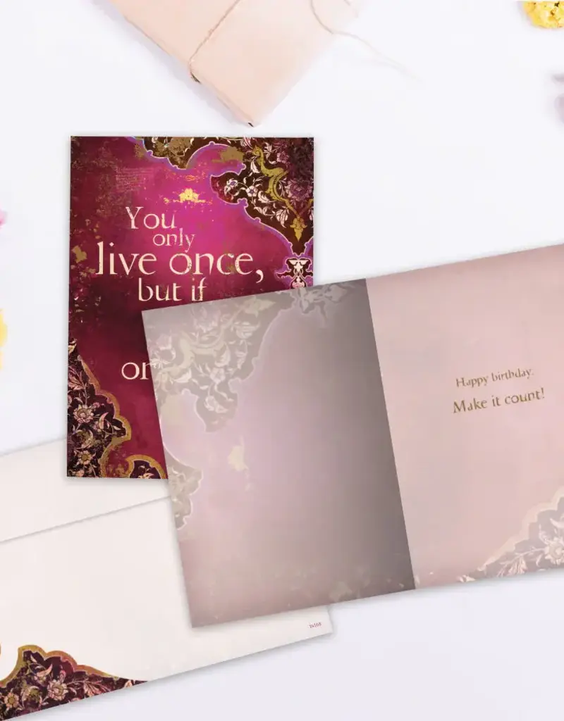 Birthday Card - You Only Live Once - 14168