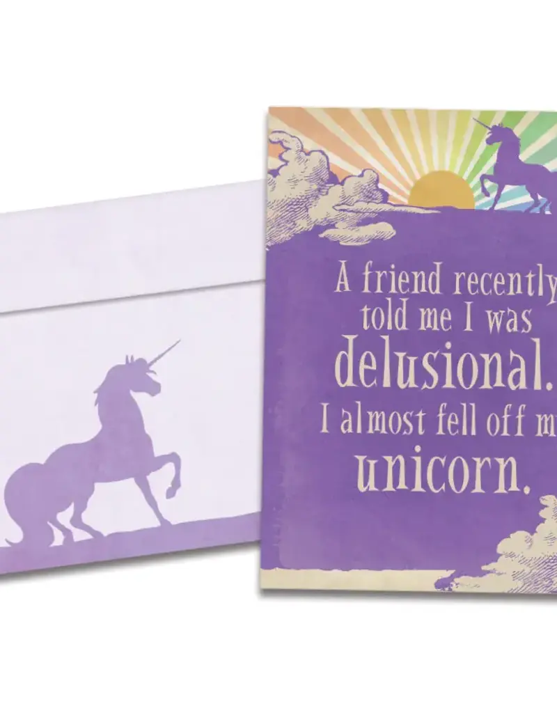 Birthday Card - Fell Off Unicorn - 17176