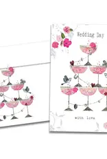 Wedding Card - Champagne Piled High - 17339