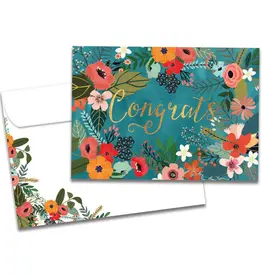 Congratulations Card - Congrats Flowers Vibrant - 19546