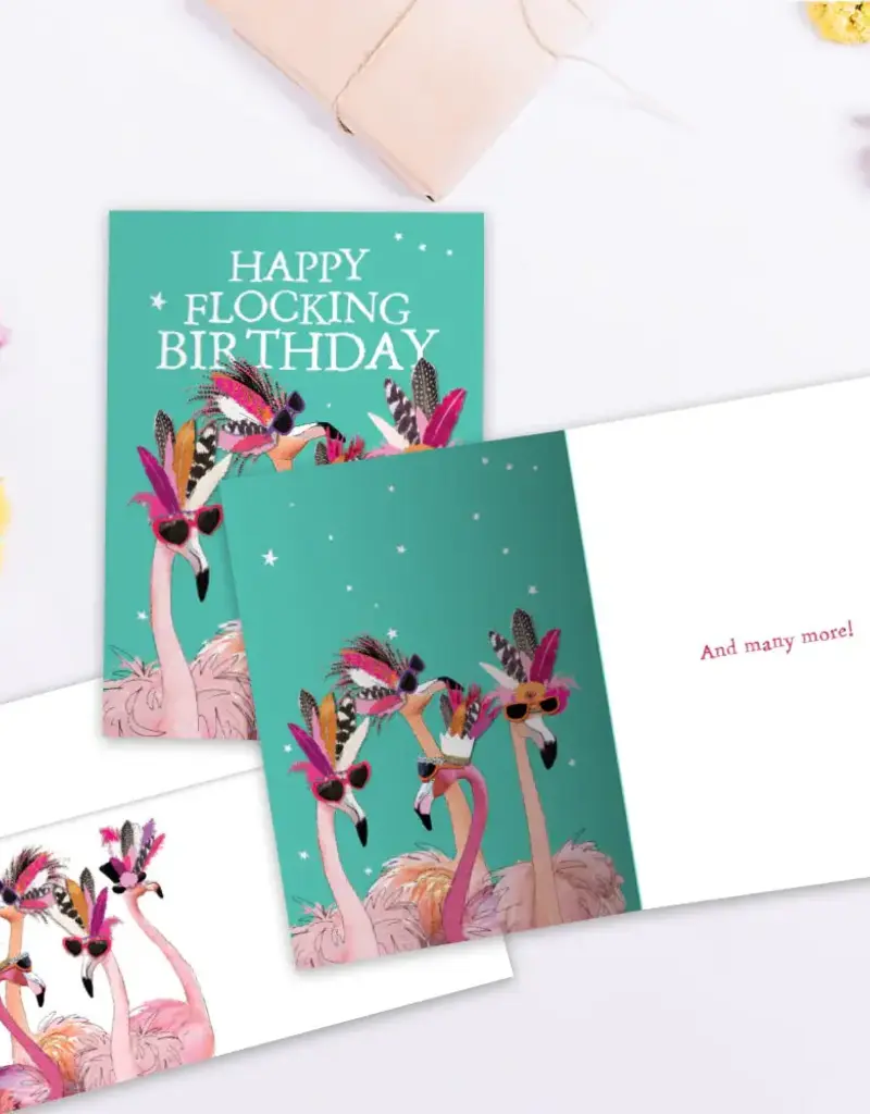 Birthday Card - Flocking Birthday - 19646