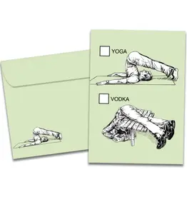 Birthday Card - Yoga or Vodka - 19387