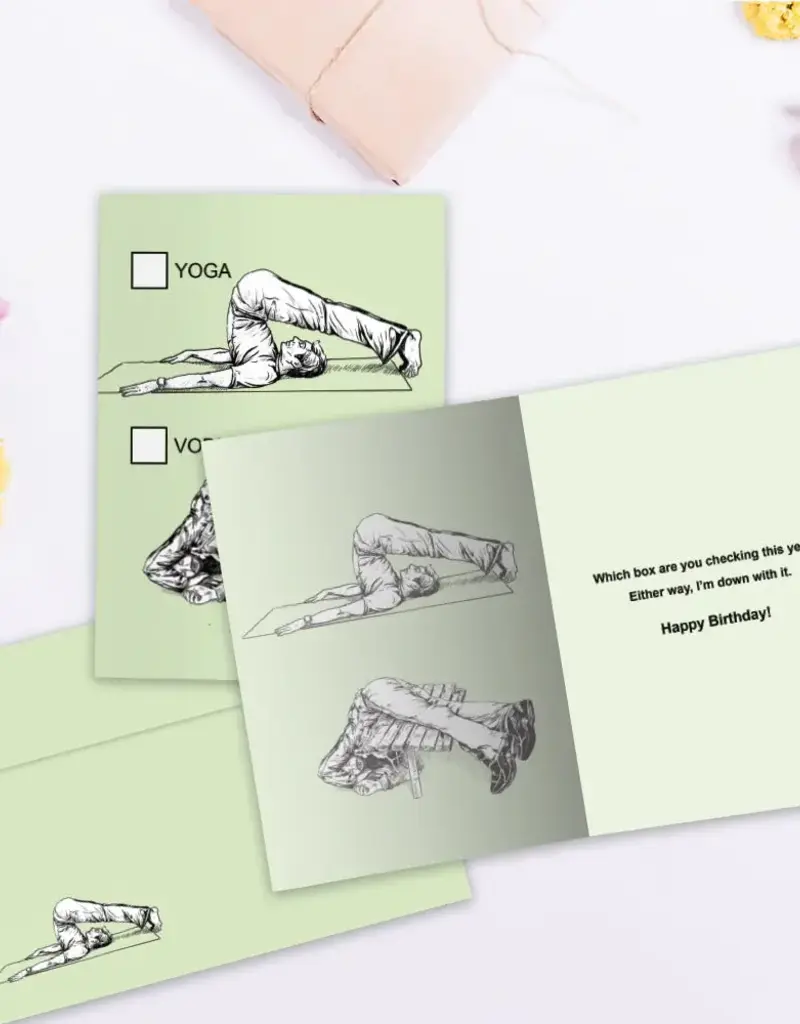 Birthday Card - Yoga or Vodka - 19387