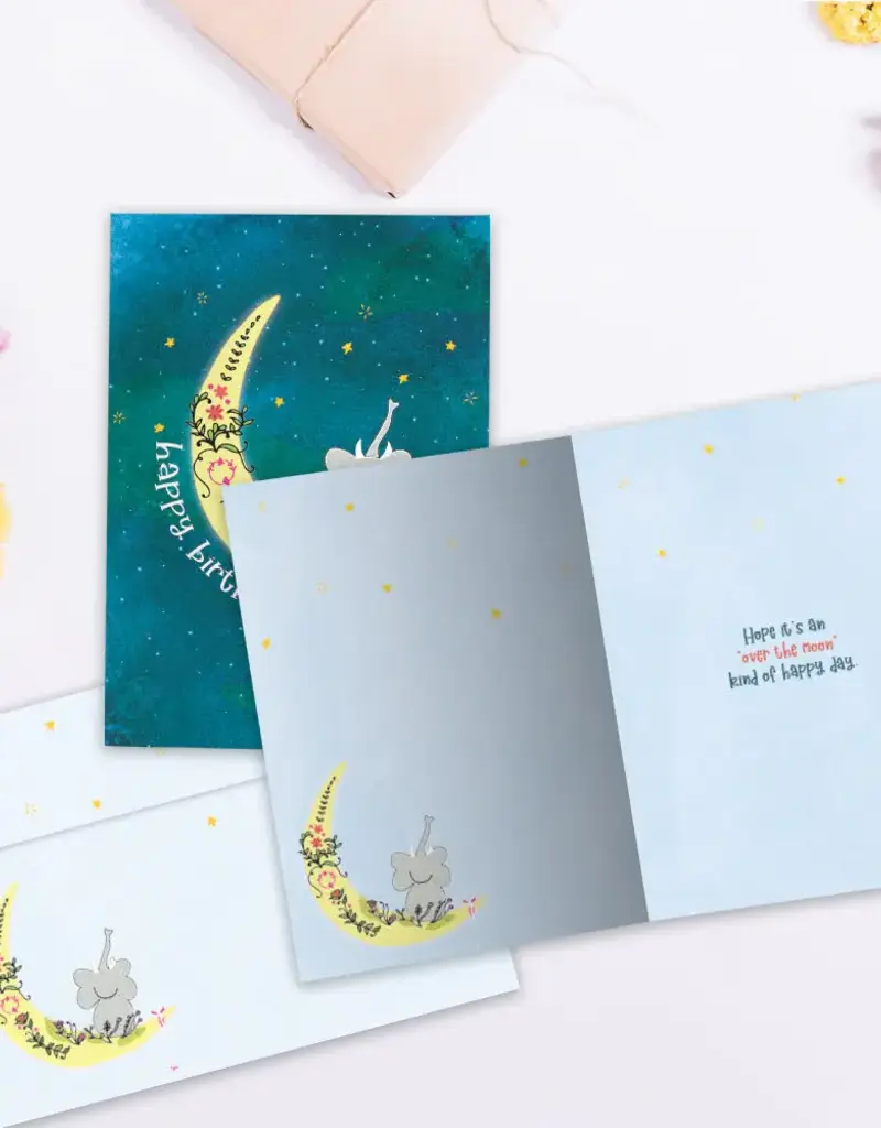 Birthday Card - Over The Moon - 20657
