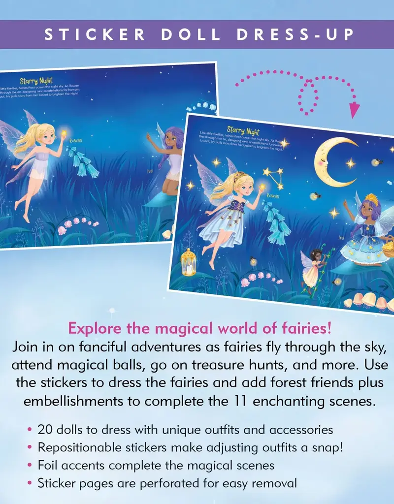 Sticker Doll Dressup Book- Fairies