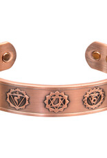 Bracelet-  Magnetic Seven Chakras - Antique Copper- 95349