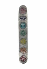 Incense Holder - 7 Chakra, Metal - IBH-CMIB