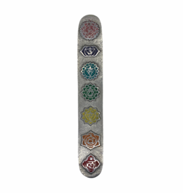 Incense Holder - 7 Chakra, Metal - IBH-CMIB
