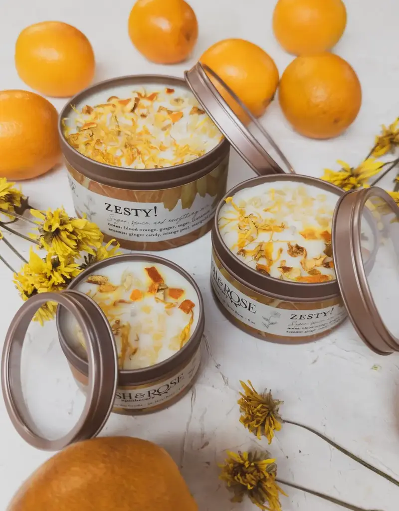 Candle - Zesty Orange Ginger Marigold - 4 oz
