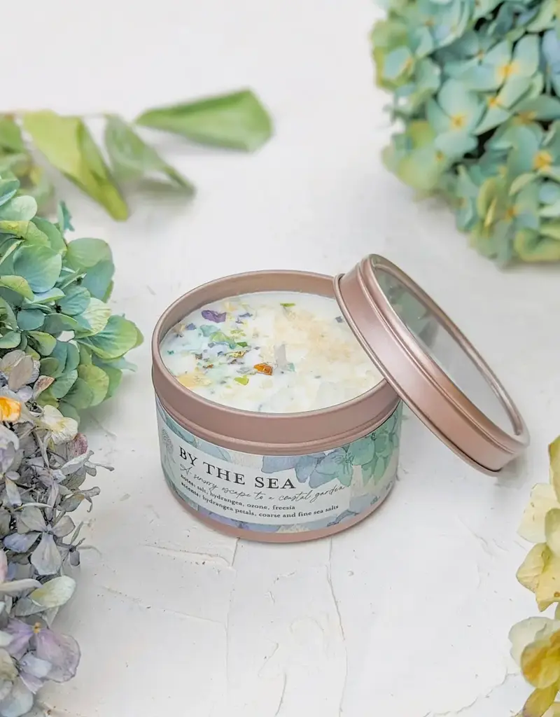 A&R- By the Sea- Hydrangea & Sea Salt Candle- 4 oz