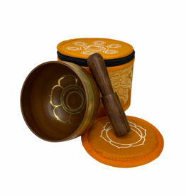 Sacral Chakra Singing Bowl with Silk Case