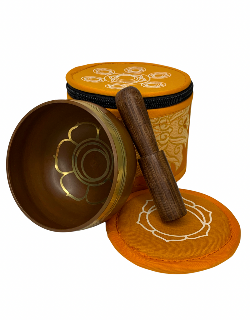 Sacral Chakra Singing Bowl with Silk Case