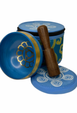 Throat Chakra Singing Bowl with Silk Case
