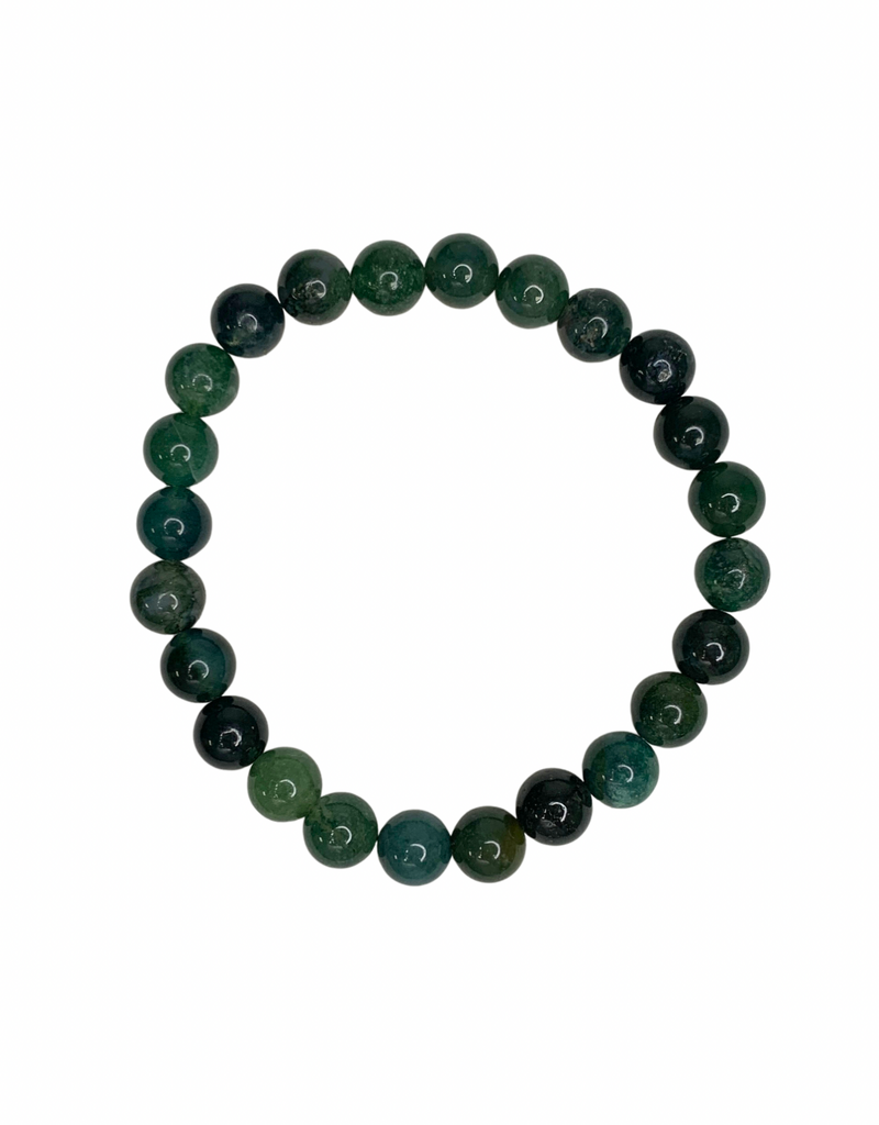 Moss Agate Bracelet - 8mm